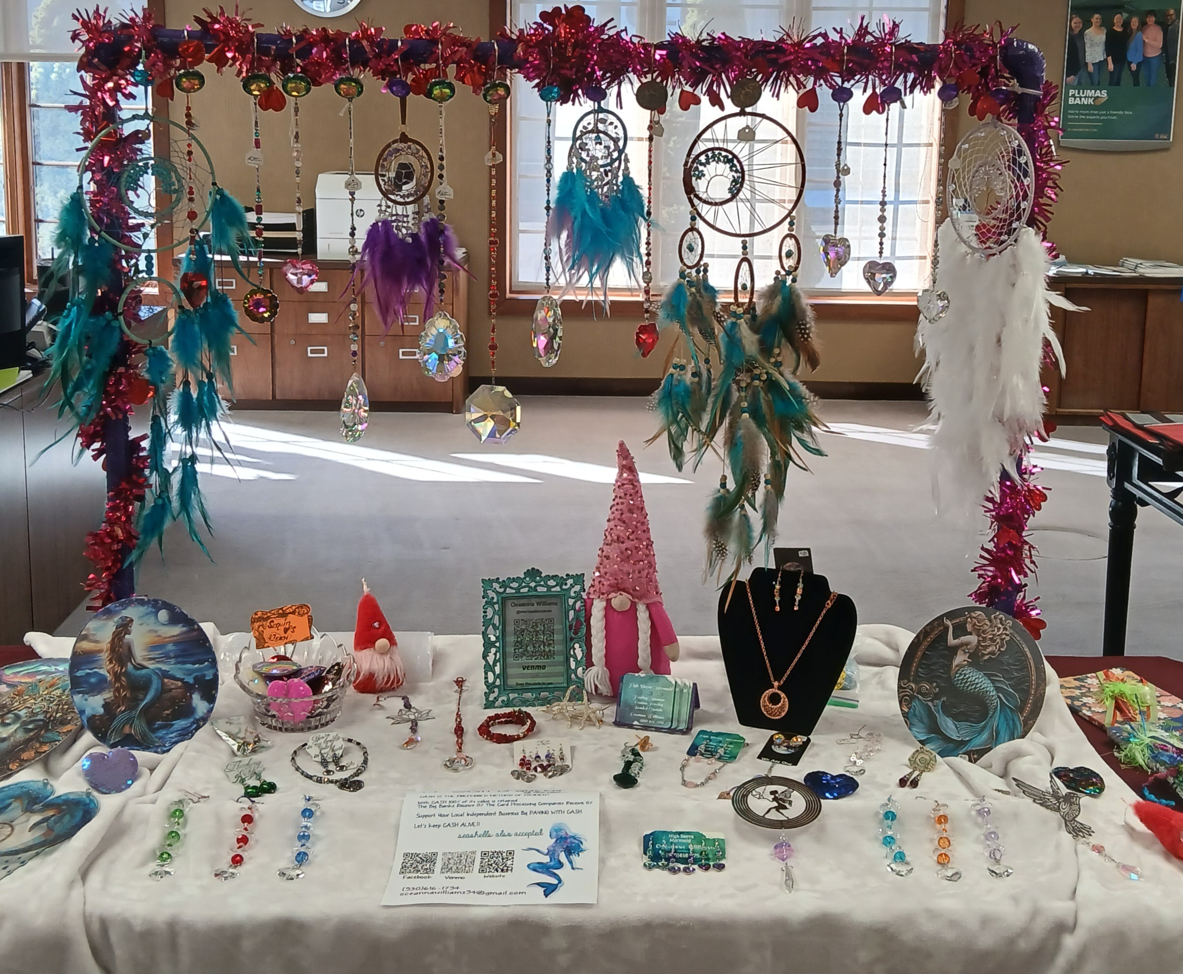 Display at Plumas Bank in Quincy, CA